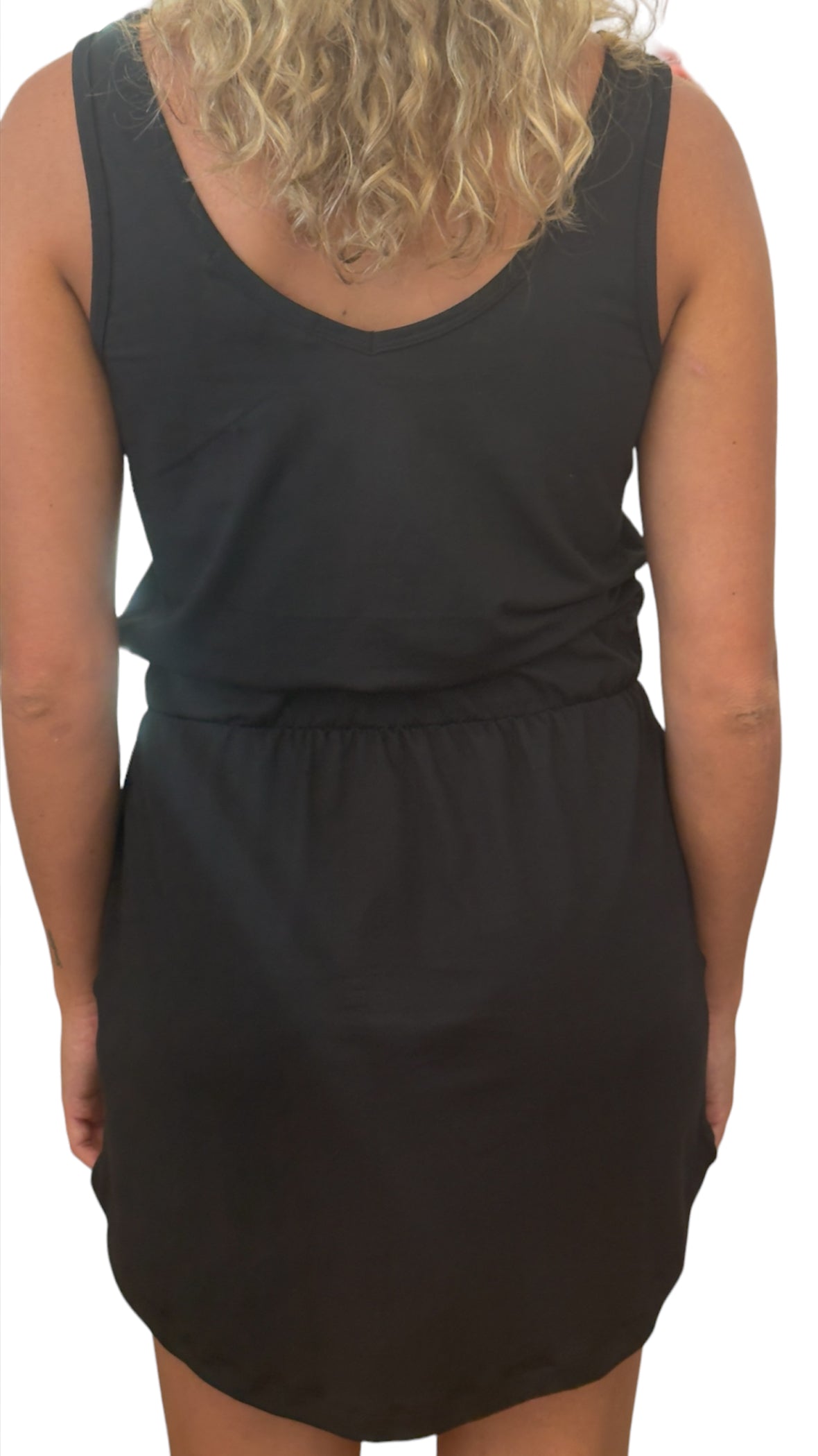 Forever V Neck Dress- Black