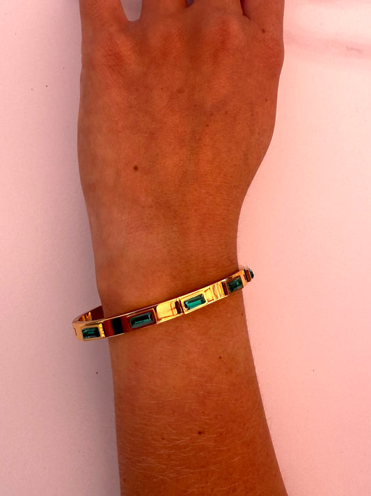 Emerald Bangle Bracelet
