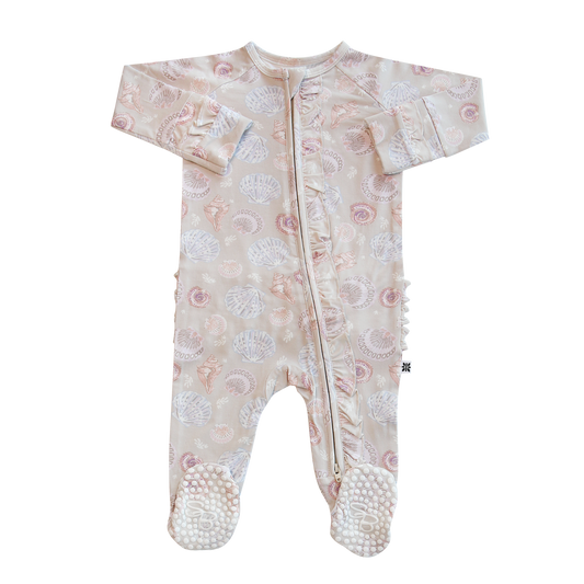 Ruffle Footie - Sandy Beach