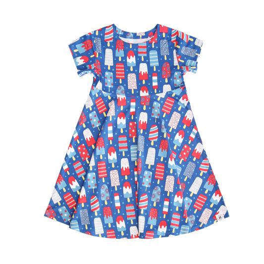 Cap Sleeve Swirly Girl - Popsicles