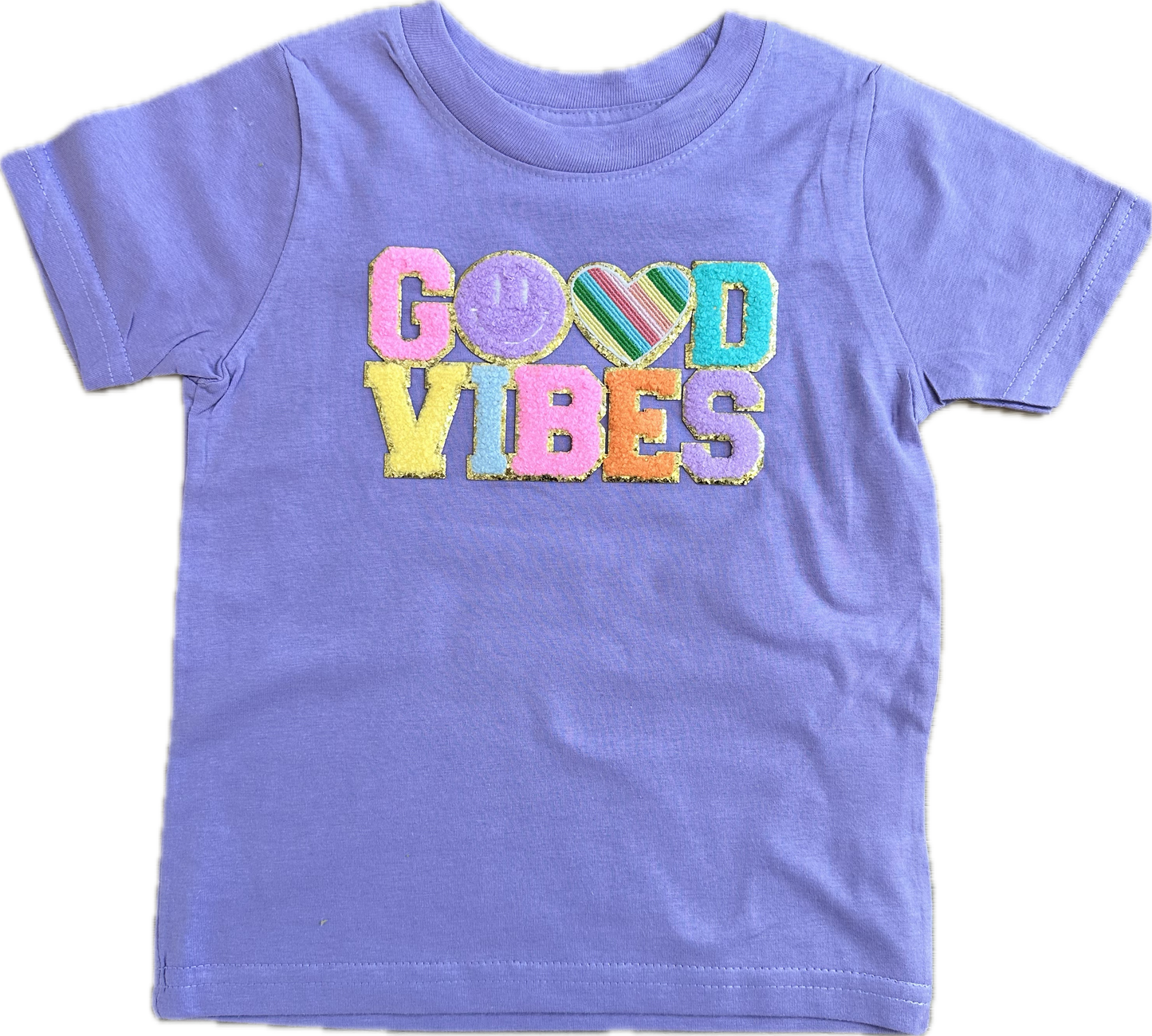 Good Vibes Patch T-Shirt - Kids Short Sleeve Shirt