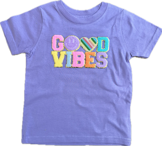 Good Vibes Patch T-Shirt - Kids Short Sleeve Shirt