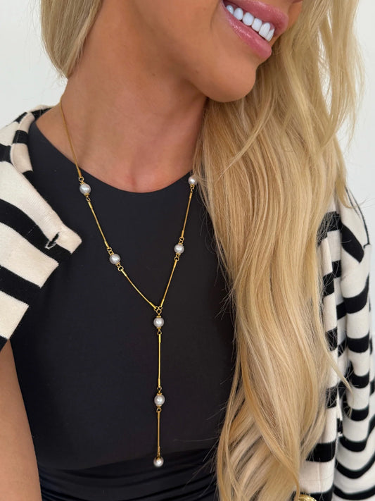 Margaret Pearl Drop Necklace