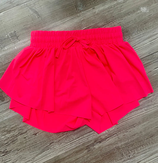 Fly Away Youth Shorts in Red & Burgundy