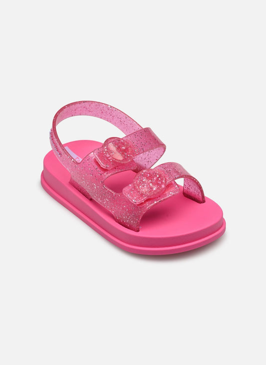 Follow Baby Sandals - Dark Pink Glitter