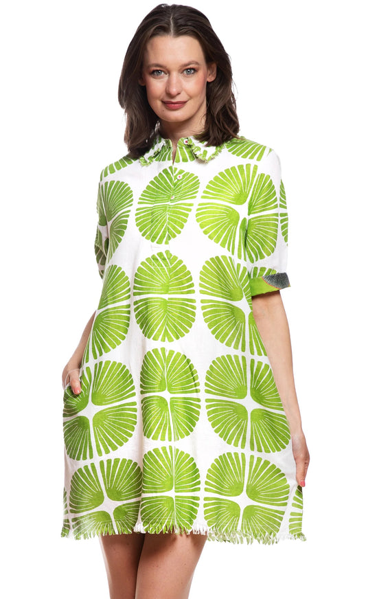 Chatham Dress - Palm Leaf Print