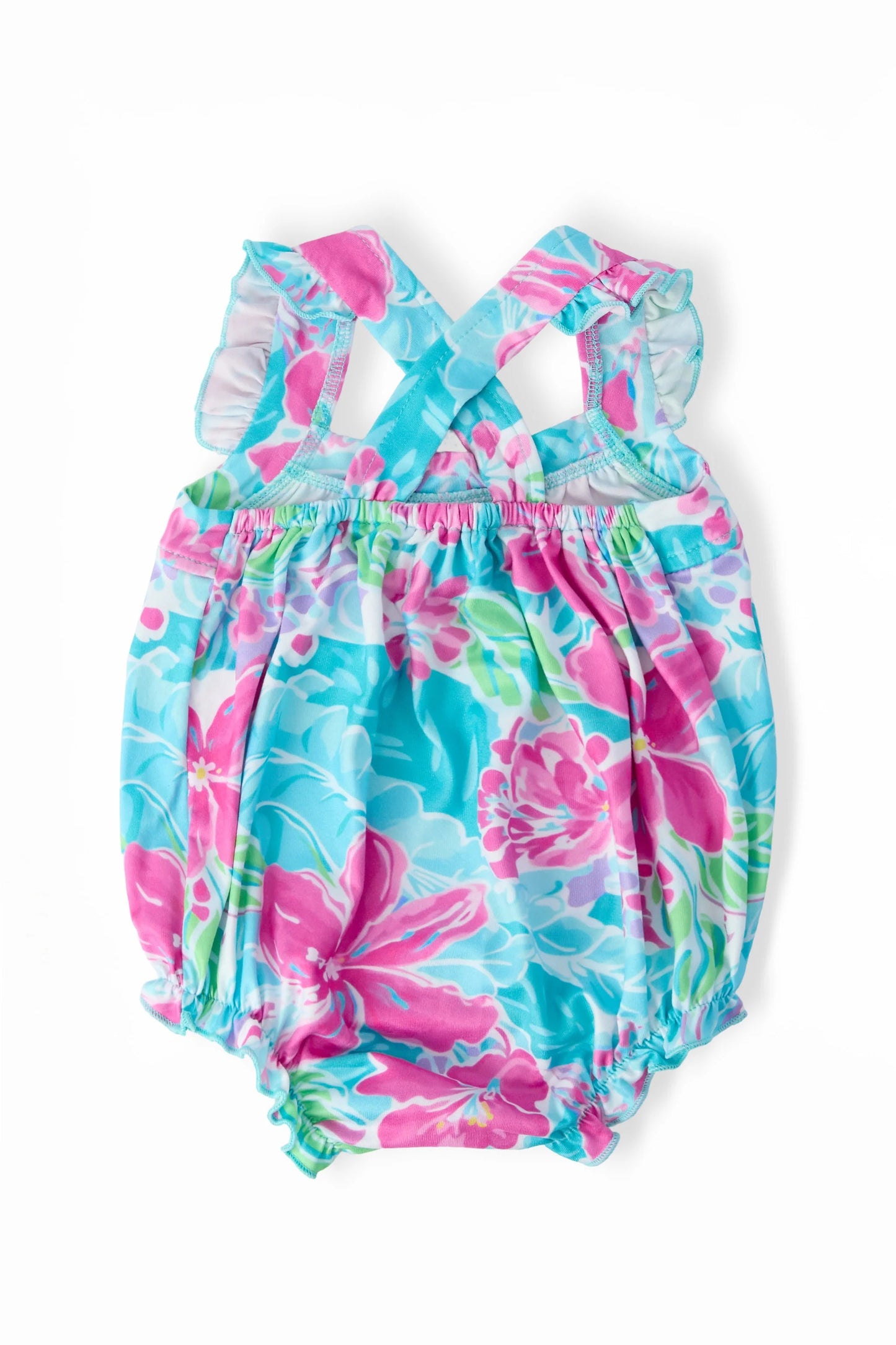 Tropical Punch Ruffle Back Romper