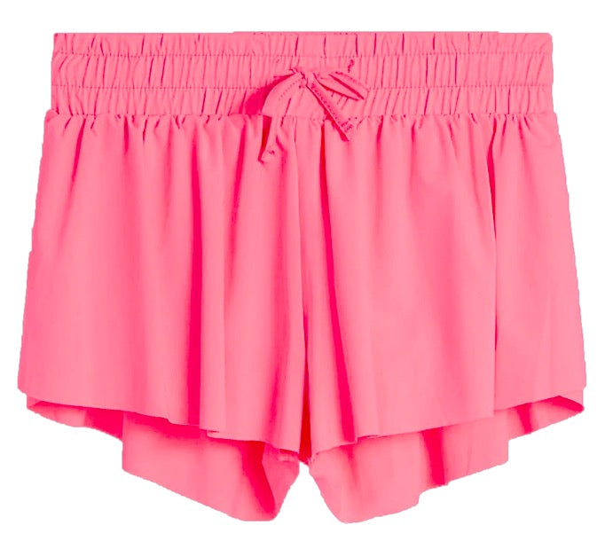Fly Away Shorts - Neon Coral
