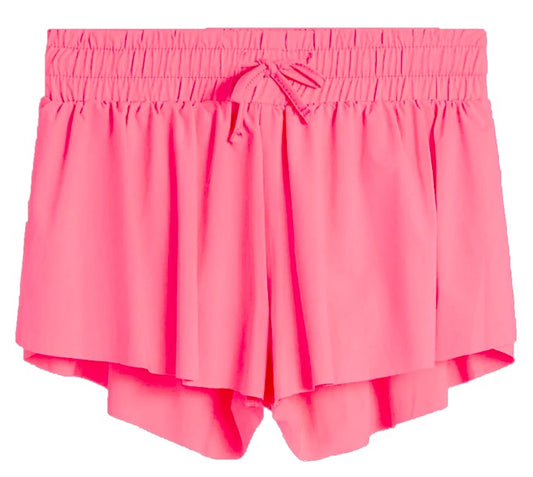 Fly Away Shorts - Neon Coral