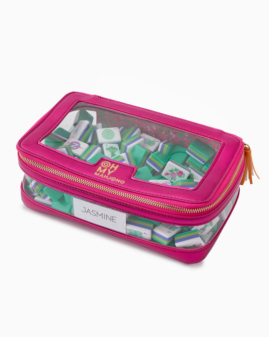 Oh My Mahjong Tile Storage Bag - Metallic Pink