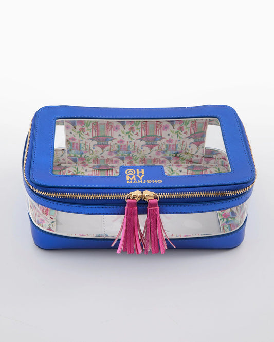 Oh My Mahjong Tile Storage Bag - Metallic Blue