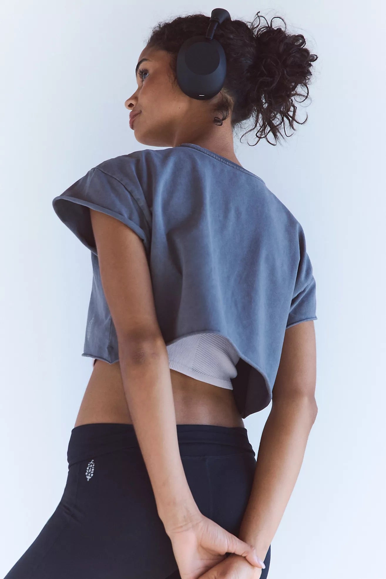 Hot Shot Cropped Tee - Vintage Black