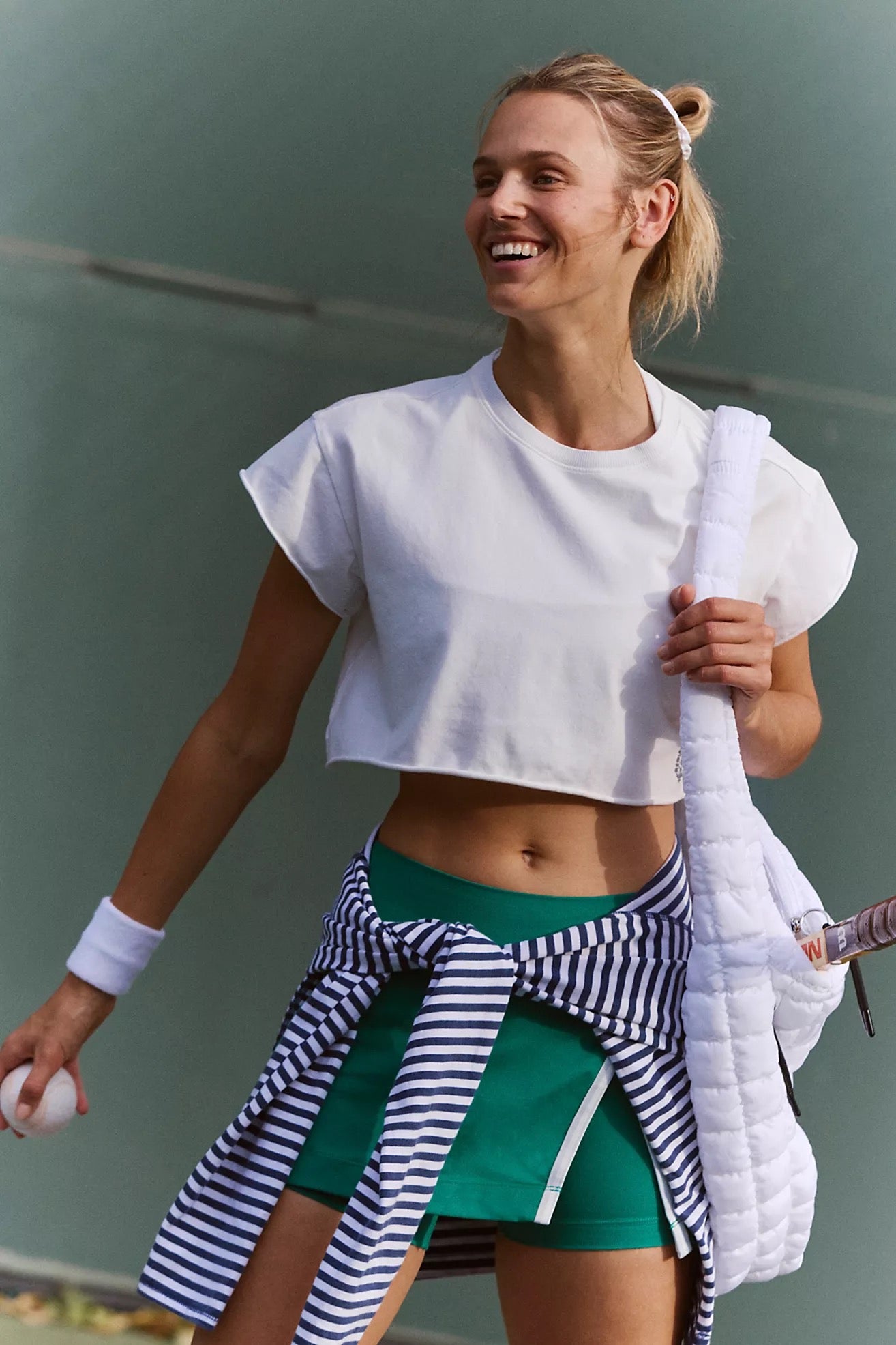 Hot Shot Cropped Tee - White