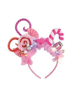 Light Up Christmas Headband - Pink