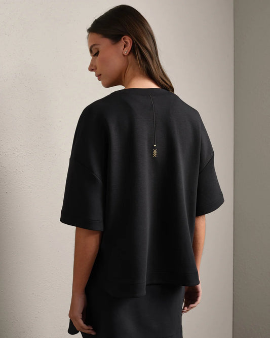 DreamGlow Relaxed Tee - Pure Black