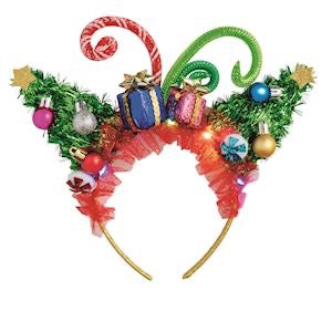Light Up Christmas Headband - Blue