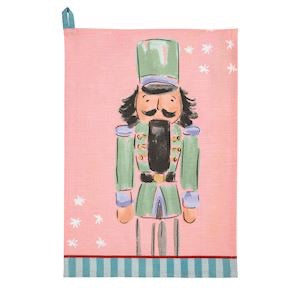 Nutcracker Stripe Hem Towel - Green
