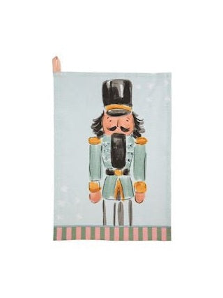Nutcracker Stripe Hem Towel - Blue