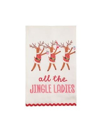 All The Jingle Ladies Glitter Towel