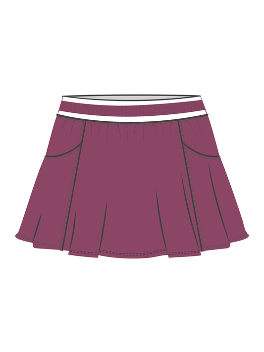Flared Skort - Raspberry Coulis