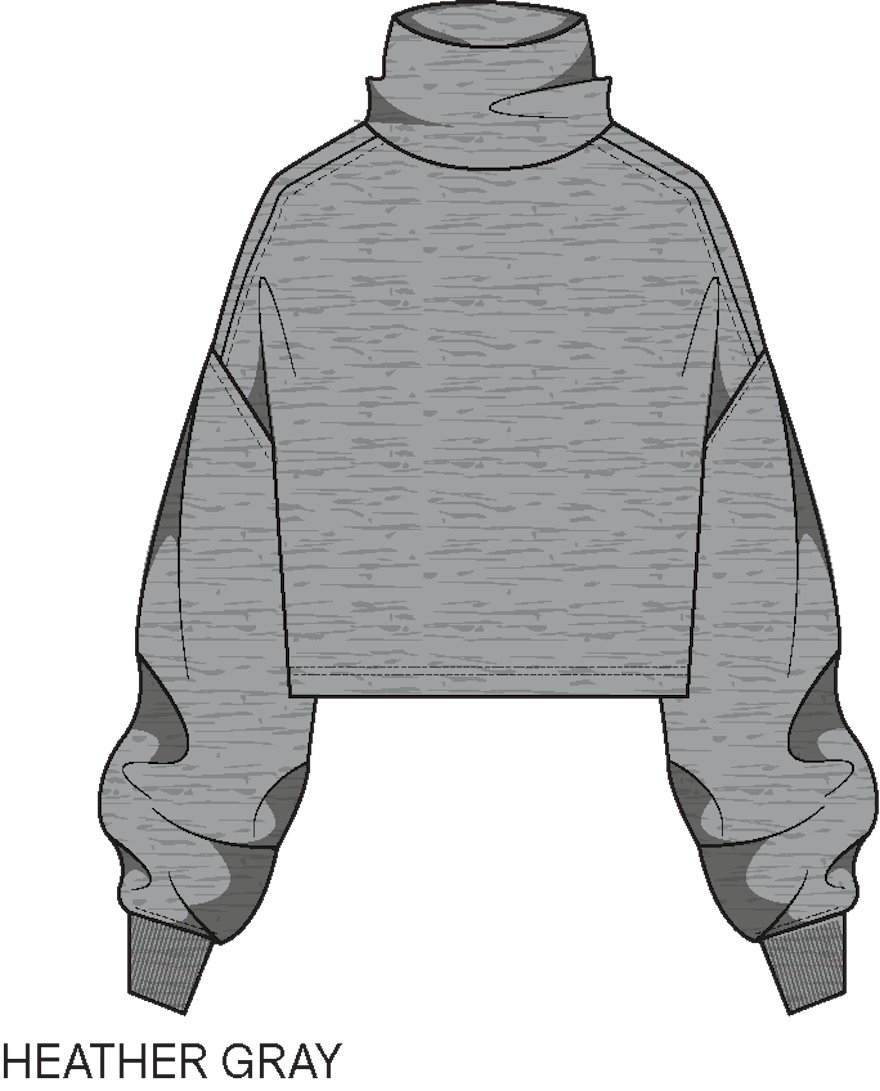 Dream Glow Mock Neck - Heather Gray