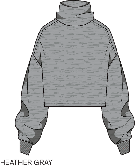 Dream Glow Mock Neck - Heather Gray