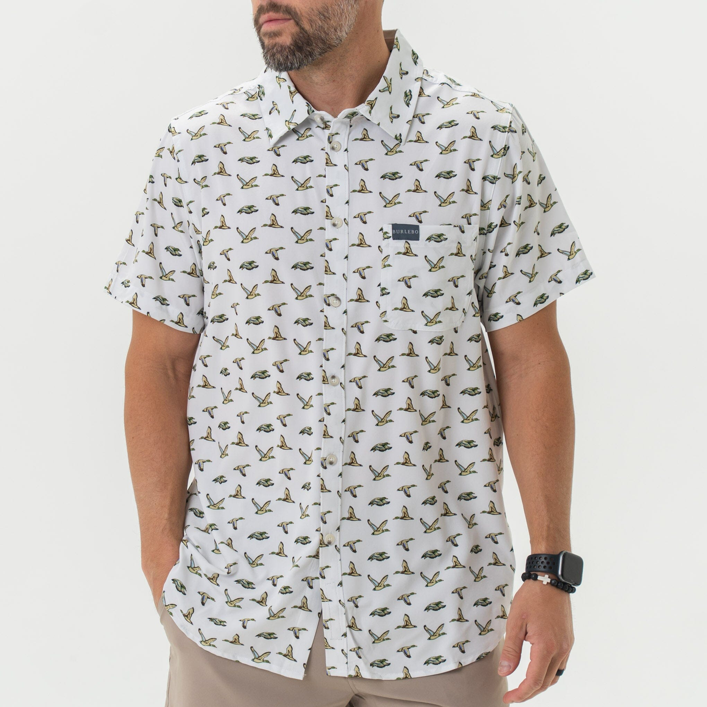 Performance Button Up - Flying Mallards