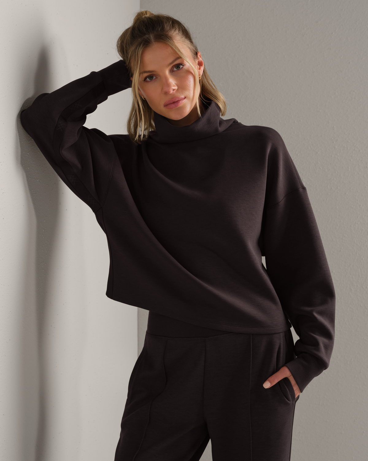Dream Glow Mock Neck - Dark Espresso
