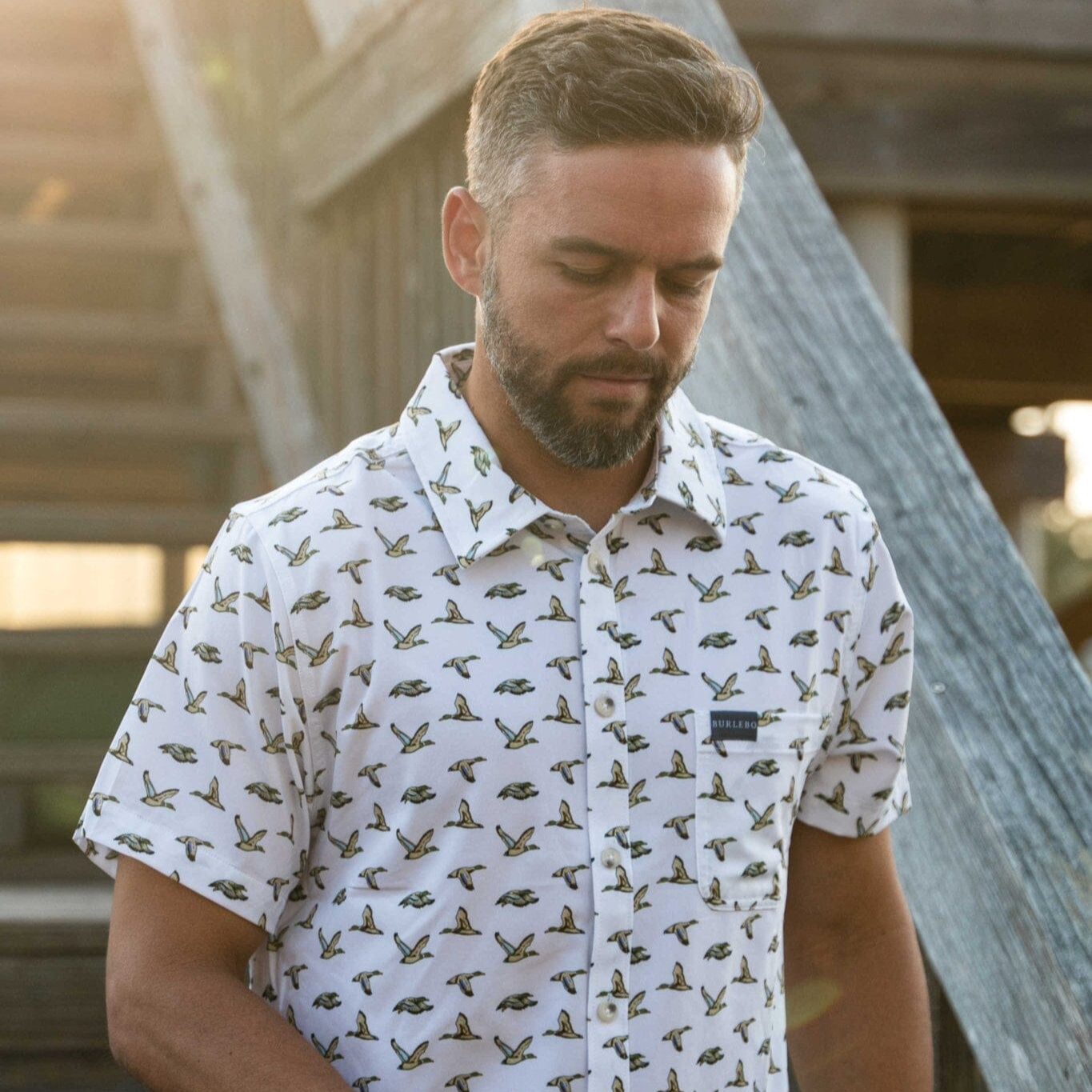 Performance Button Up - Flying Mallards