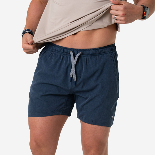 Athletic Short 7" - Heather Navy / American Flag Liner