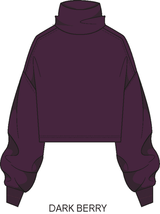 Dream Glow Mock Neck - Dark Berry
