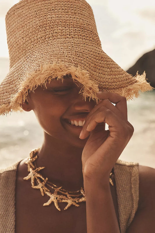 Bora Bora Raffia Bucket Hat - Natural