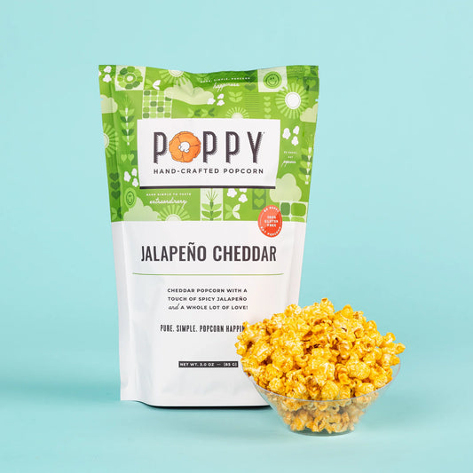 Poppy Jalapeno Cheddar Popcorn