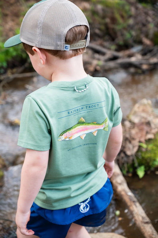 Kids Trucker Cap - Camping Green