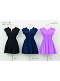 Navy Flutter poplin dress