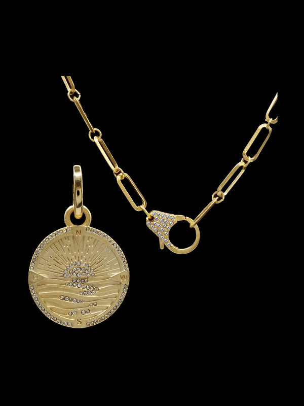 Compass Pave Charm