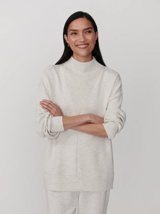 Novi Longline Mock Neck - Ivory Marley