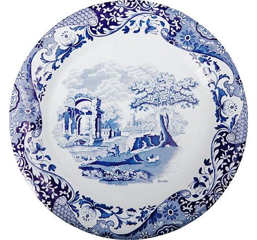 8 Coated Chinoiserie Lunch / Desert Plates