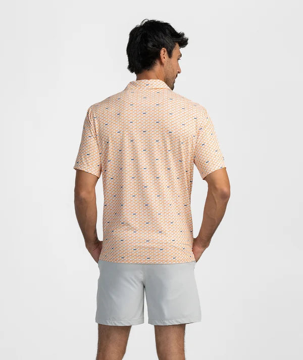 Kickoff Camo Motion Tech Polo SS - Orange Out Camo