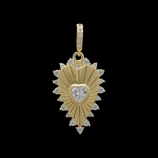 Pave Heart Charm