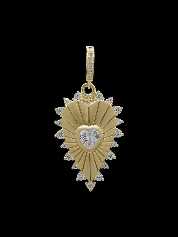 Pave Heart Charm