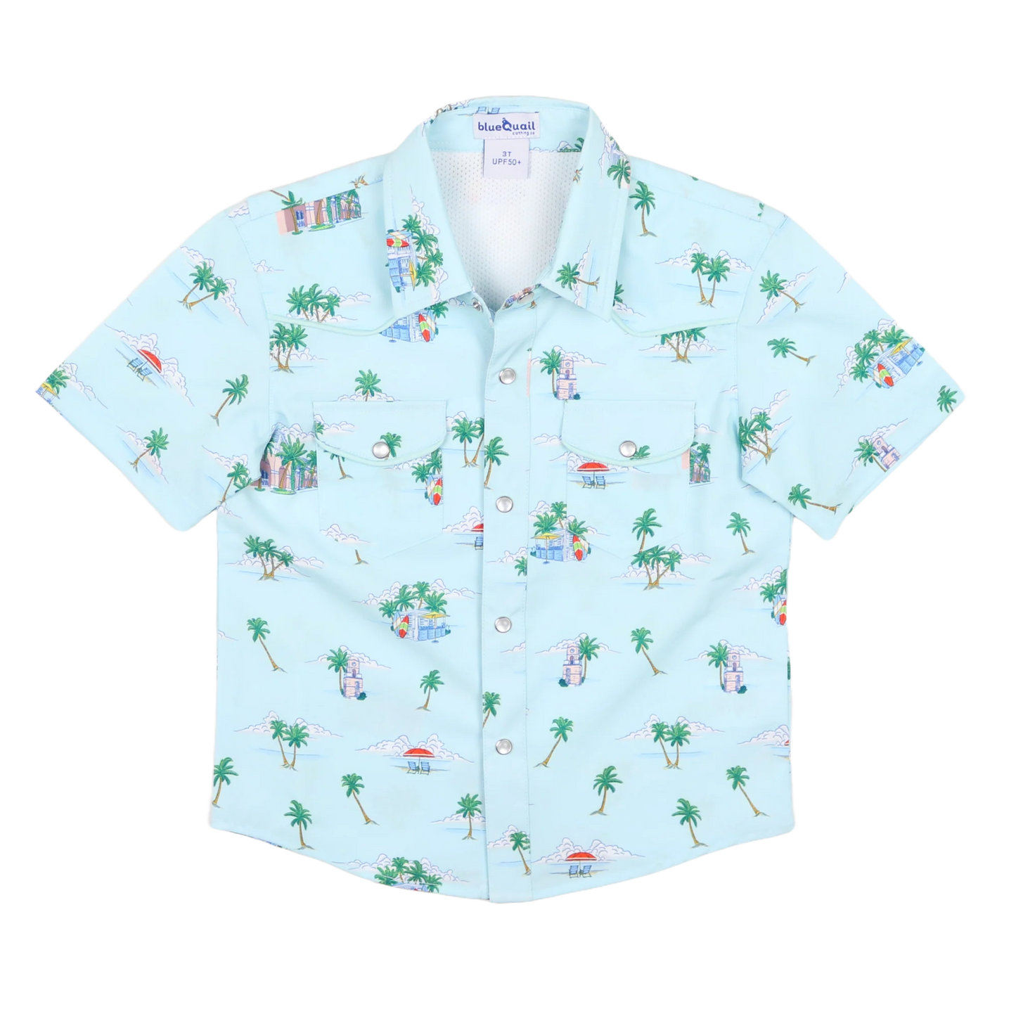 Coastal Getaway Pearl Snap Short Sleeve Shirt