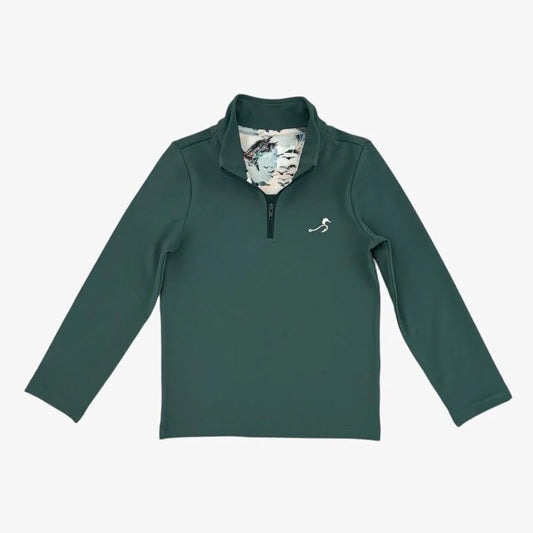 Beau Quarter Zip-Mallard Green