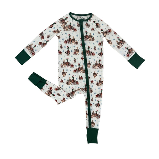 Bamboo Zipper Pajama - Merry Mallards