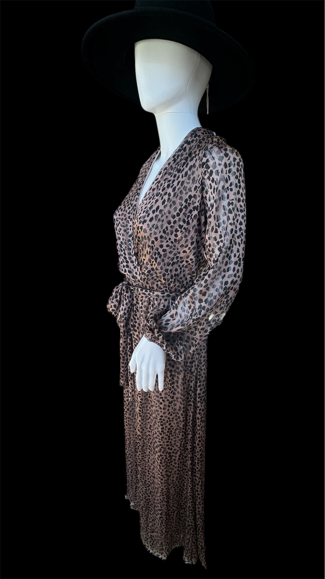 Snake Surplice Maxi Dress