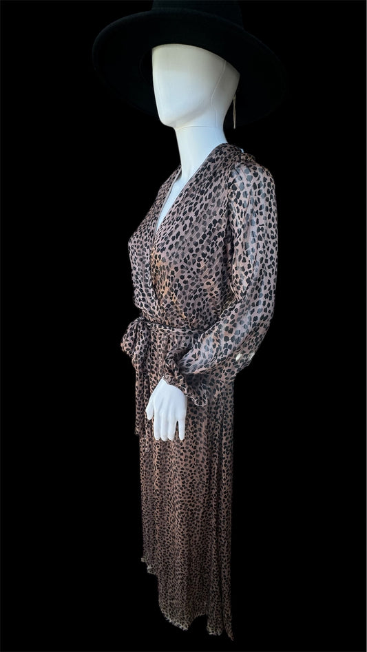 Snake Surplice Maxi Dress