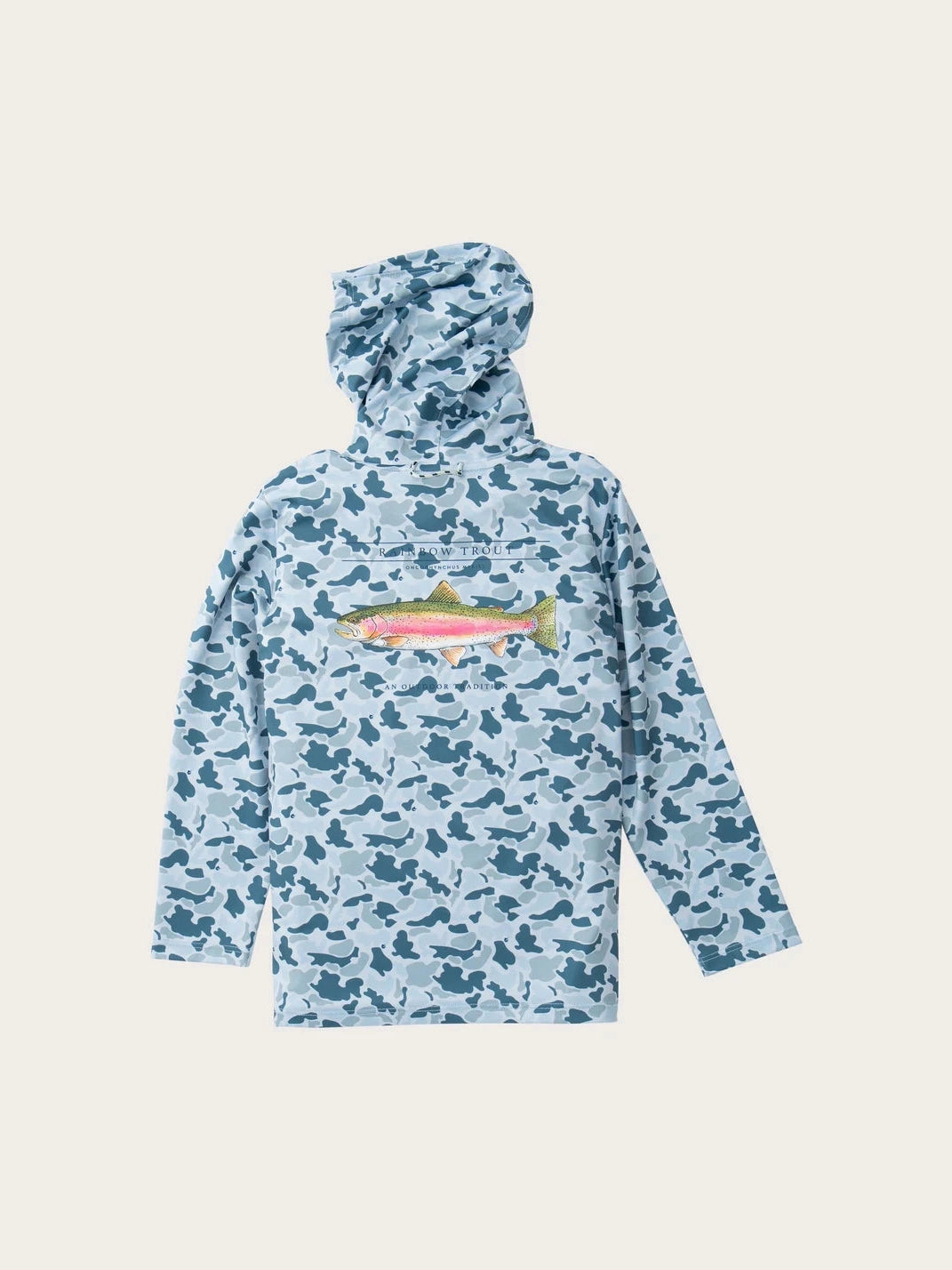 Kid's Pro Performance Hoodie T-shirt - Cool Blues Break Point Camo