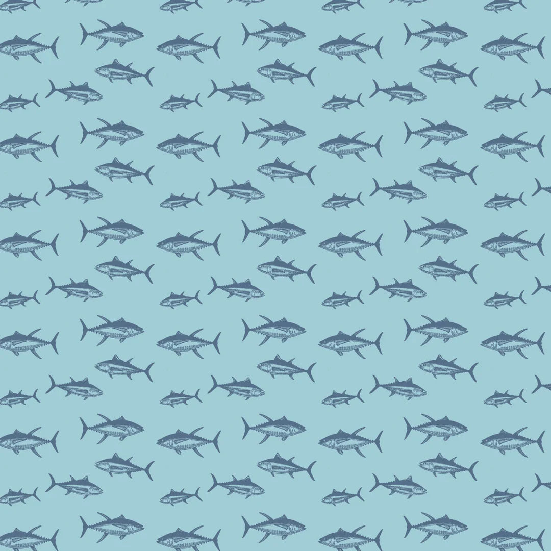 Short Sleeve Fishing Shirt in Tuna Allover Print