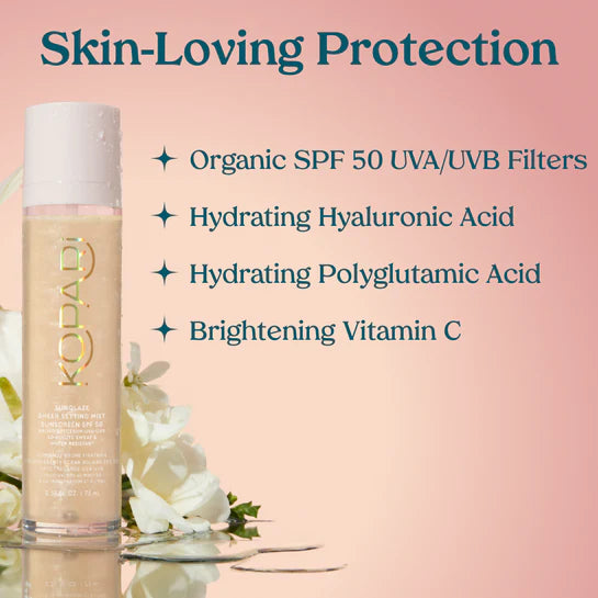 Sunglaze Sheer Setting Mist Sunscreen SPF 50