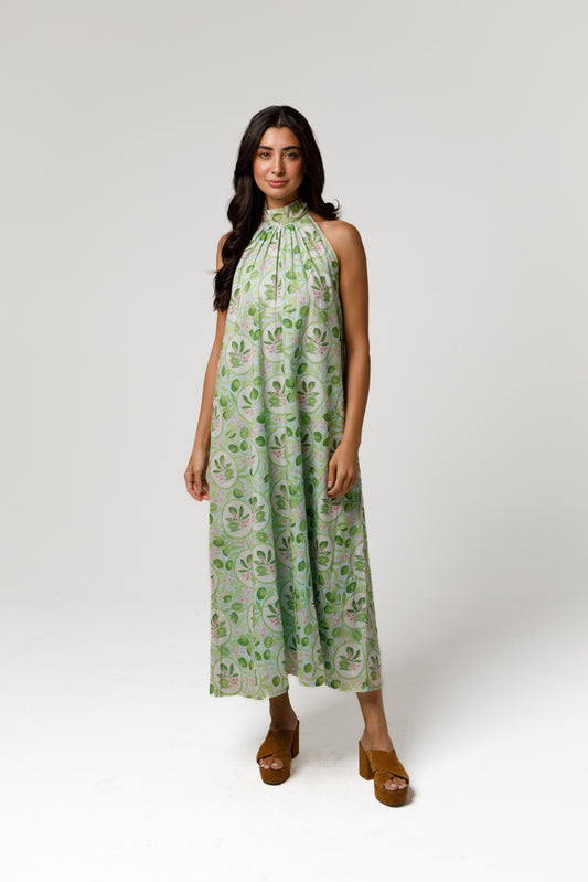 Blythe Voile Dress - Green Keylime